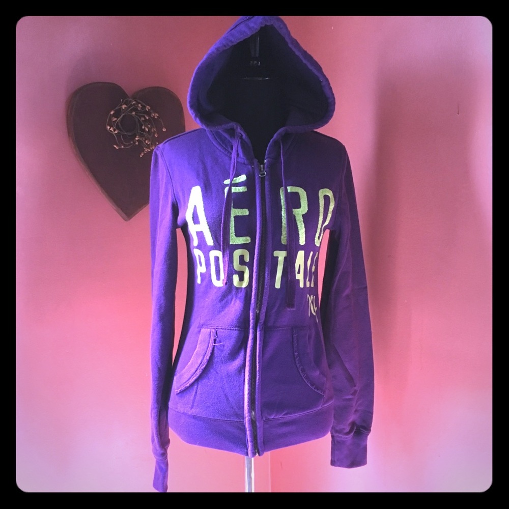 Aeropostale purple zip-up